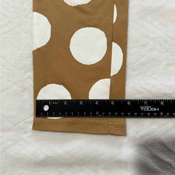 Sou Sou Pants Size M Brown Polka Dots Straight Leg Elastic Waist Japan Modern - Picture 8 of 8